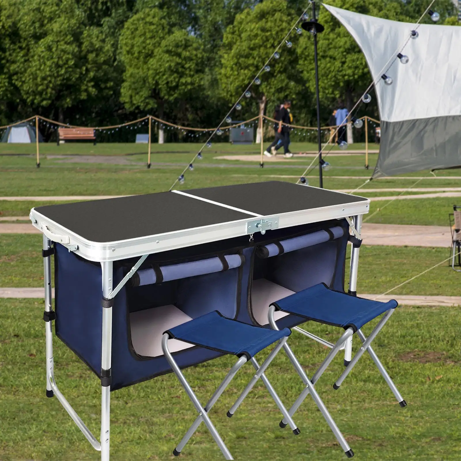 

Camping Folding Table Patio Furniture for Fishing, Backyards, Party