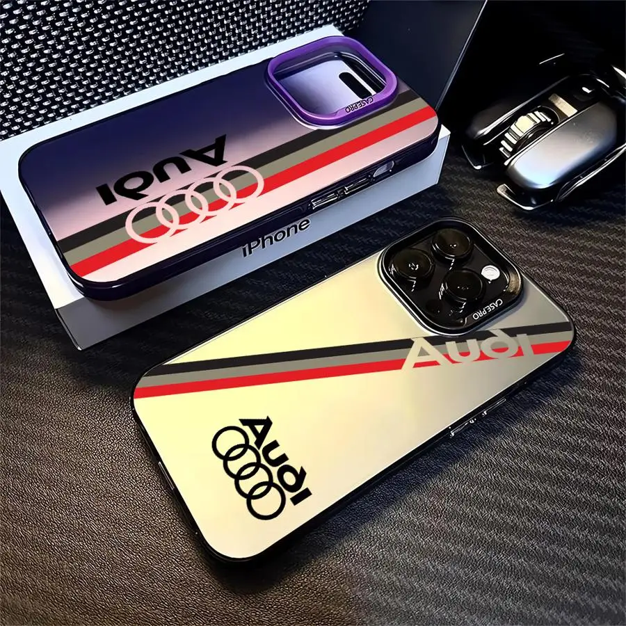 RS6-A-Audi Logo Soft Case for iPhone 13 Pro 14 Plus 12 11Pro 15 16 Pro Max 11 15Pro Max Phone Cover Shell