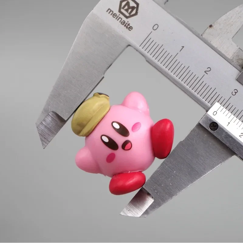 Różowa gwiazda Kirby Kawaii Anime 3Cm rysunek lalka ciasto dekoracyjna dekoracja Model czapka wojskowa świąteczne zabawki prezenty dla dzieci