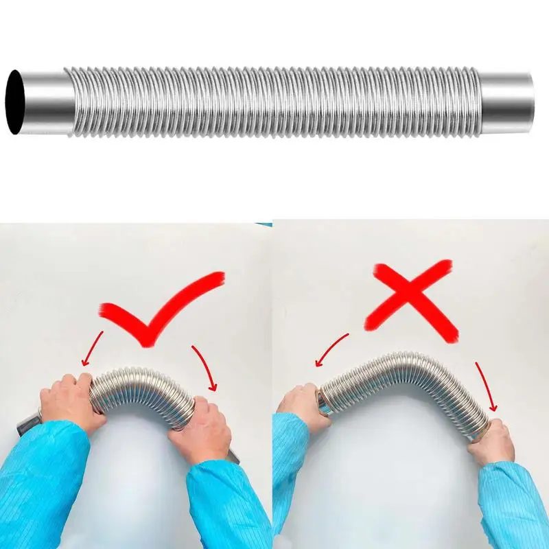 Portable 50X6cm Chimney Pipe Wood Ventilation Accessories Exhaust Pipe For Wood Log Burning Winter Heater Fire Place Burner