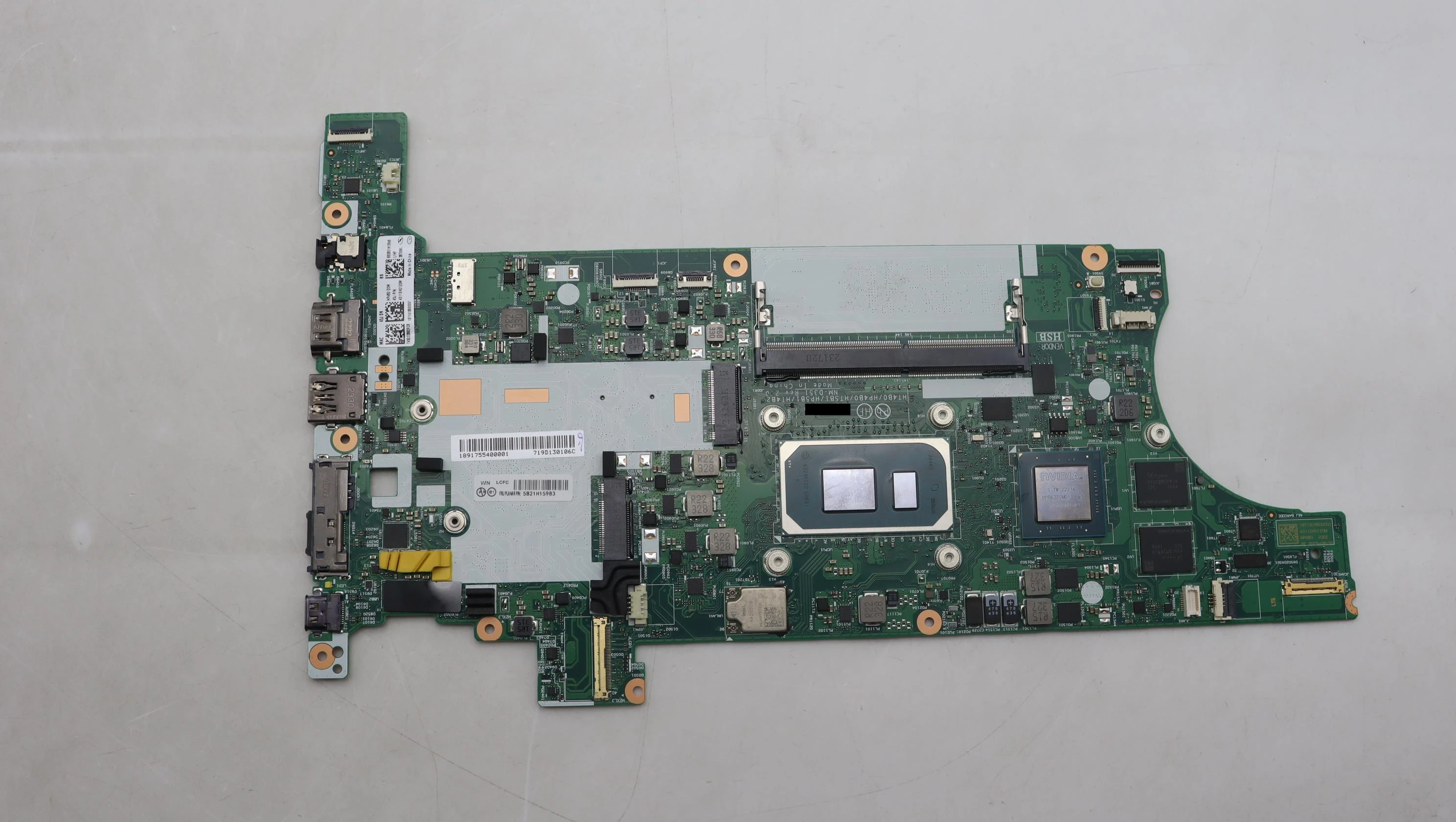 

5B21H15983 5B21C15814 For P14s Gen 2 Laptop motherboard i7 1165G7 8G With GPU T500 NM-D351