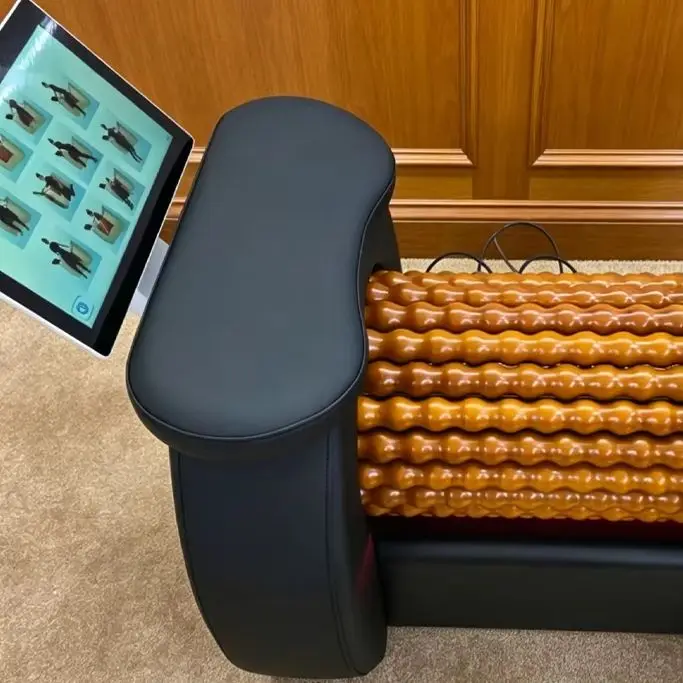 Wooden Rotating Roller Massager Machine Infrared Heating Roller Body Sculpting, Lymphatic Drainage & Cellulite Removal