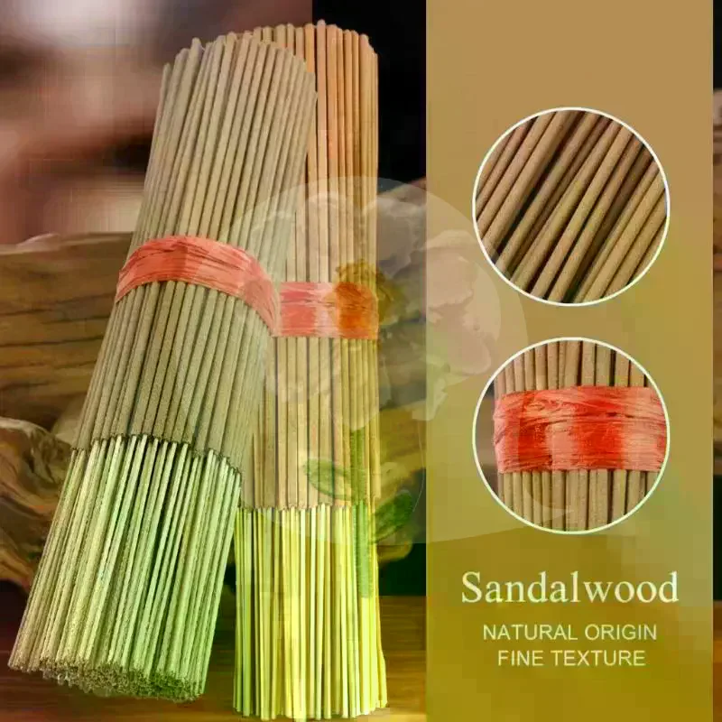 22.0cm Sandalwood Incense Sticks 25/50/75/100/150Pcs Natural Aromatherapy For Yoga Meditation Spa Home Office Fragrance Tool