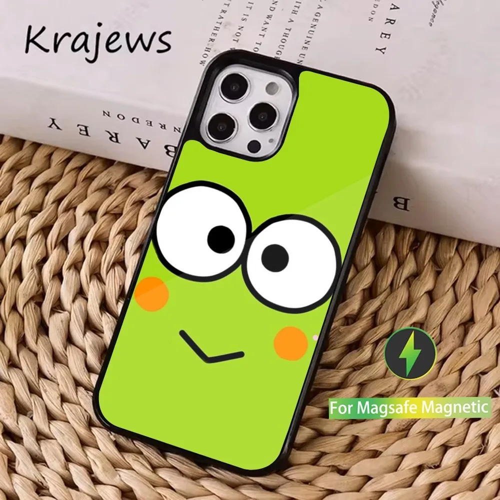 Cartoon K-Keros K-Keroppis Phone Case  For iPhone 16,15,14,13,12,11,Pro,Max,Plus,Mini, Magsafe,Magnetic Wireless Charging Case