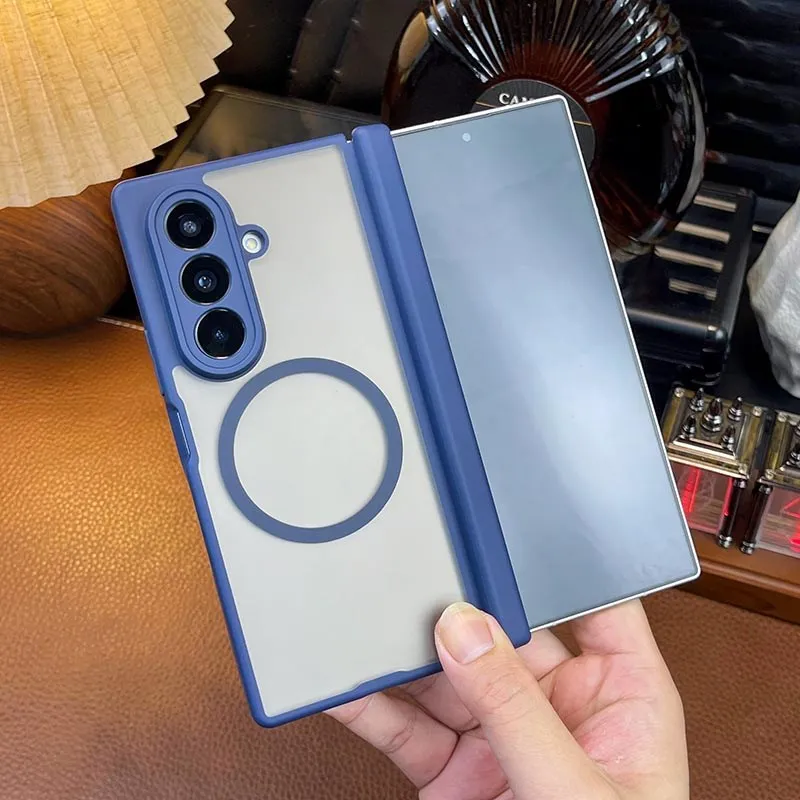 Für Magsafe Hülle für Samsung Galaxy Z Fold 5 6 7 8 Ultra Transparentes Scharnier Kabelloses Laden Magnetisch Ohne Frontabdeckung Zubehör – Detail 16