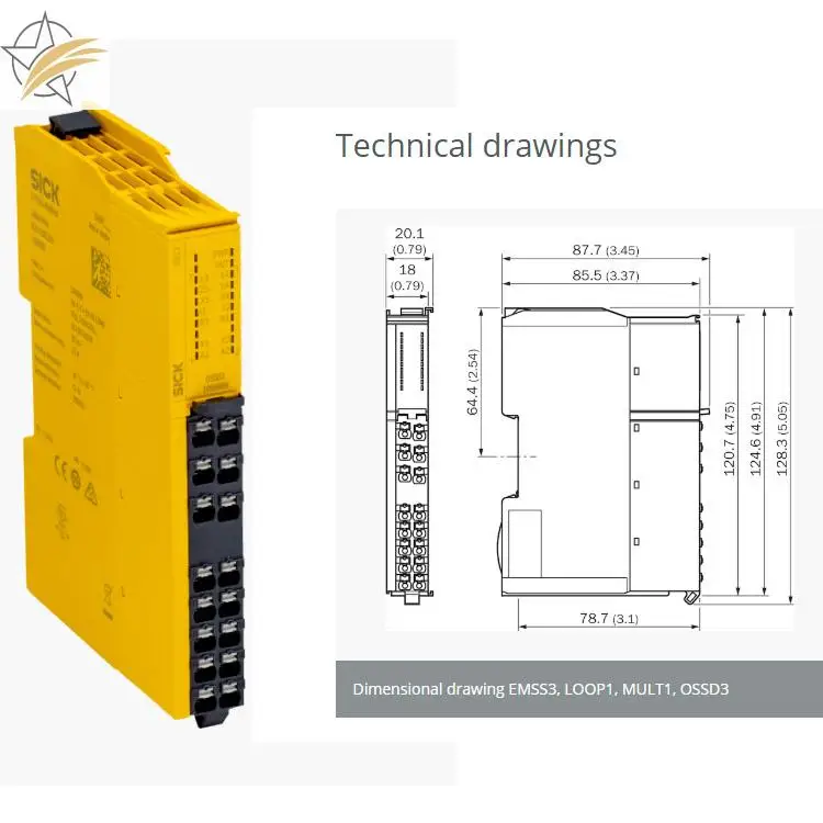 SICK RLY3-OSSD100 1085343 Safety relays ReLy 	Output expansion module for OSSDs sensors with Original packaging