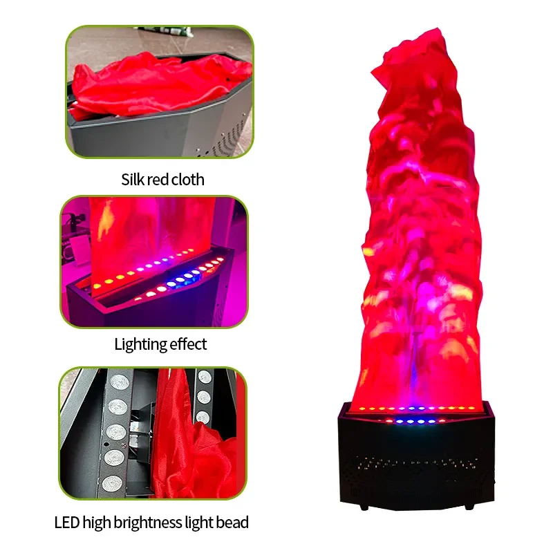 Macchina per effetti di fiamma artificiale Disco Party Bar Spettacolo di nozze Macchina per effetti di fiamma realistici e luci a LED Effetto fiamma simulato