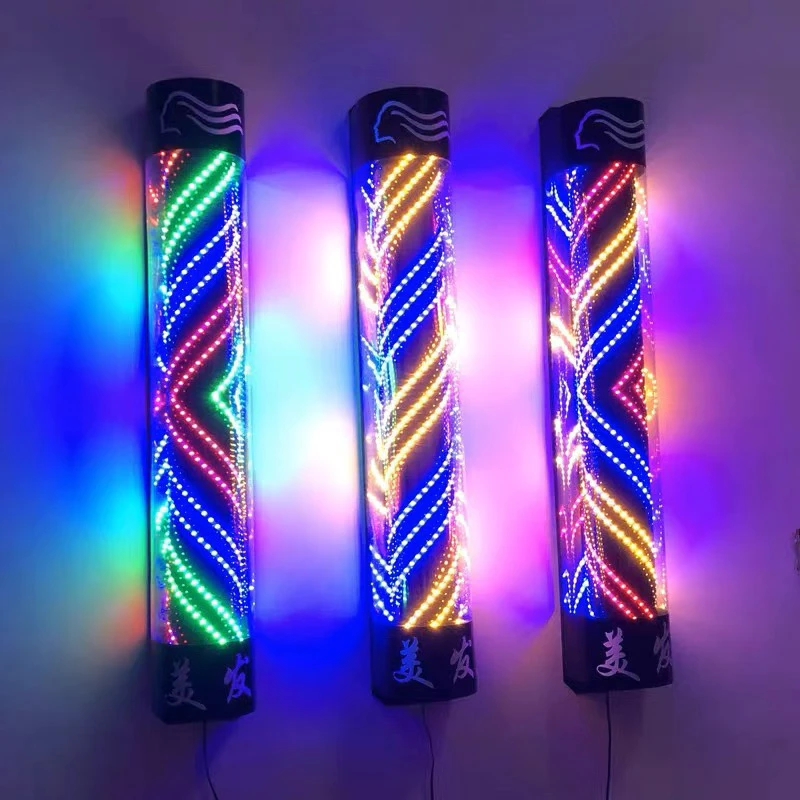 

Beauty salon factory direct sales hair salon logo advertisement turn light box barber shop door LED turn light