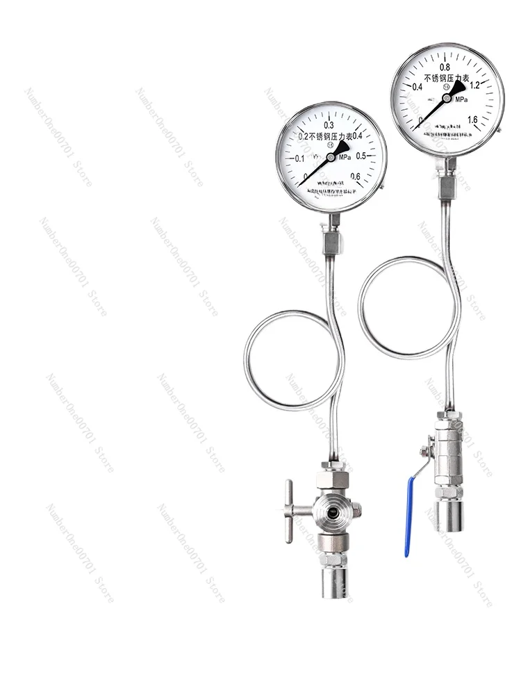 

Full SST Pressure Gauge High Temperature Resistant Anti-Corrosion Steam Boiler Water Pressure Barometer