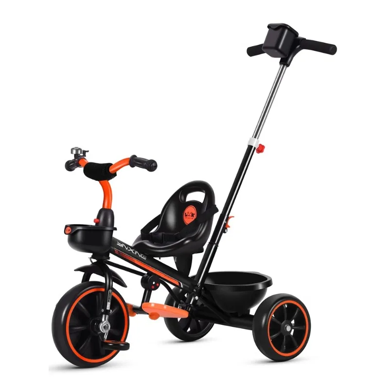 Children tricycle 1-3-2-6 years old, plus size baby, hand-pushed bicycle, self-propelled stroller, children\'s toys.