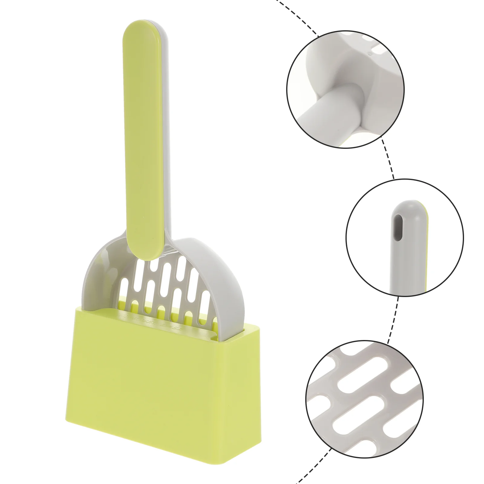 Cat Litter Pet Scoop Bins Sand Frame Holder Abs Cleaning Kit Cleanup Junk Case