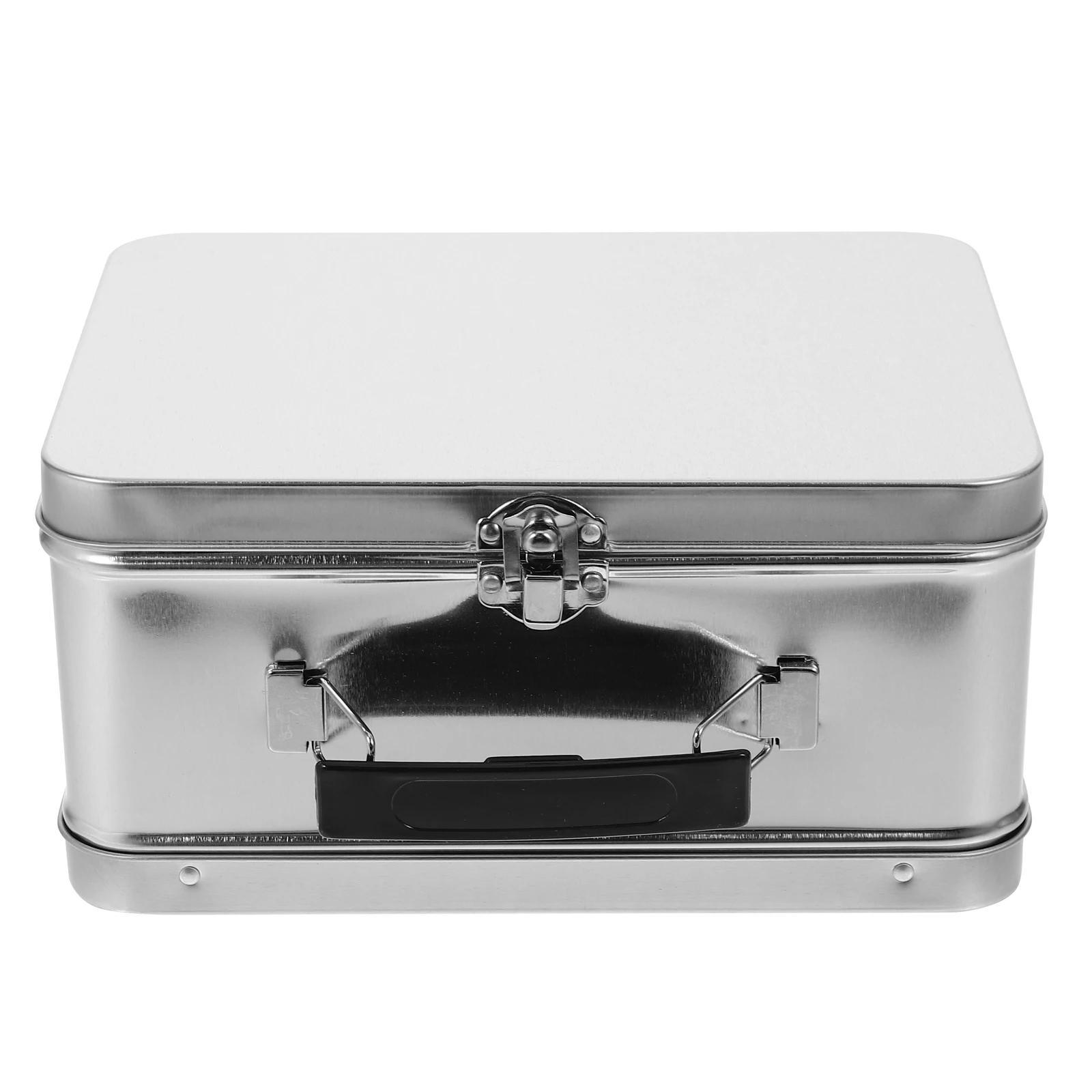

1pc Tinplate Handles Mini Storage Boxes Party Keepsake Decorative Portable Desktop Organizer Tin Box With Handle Stability