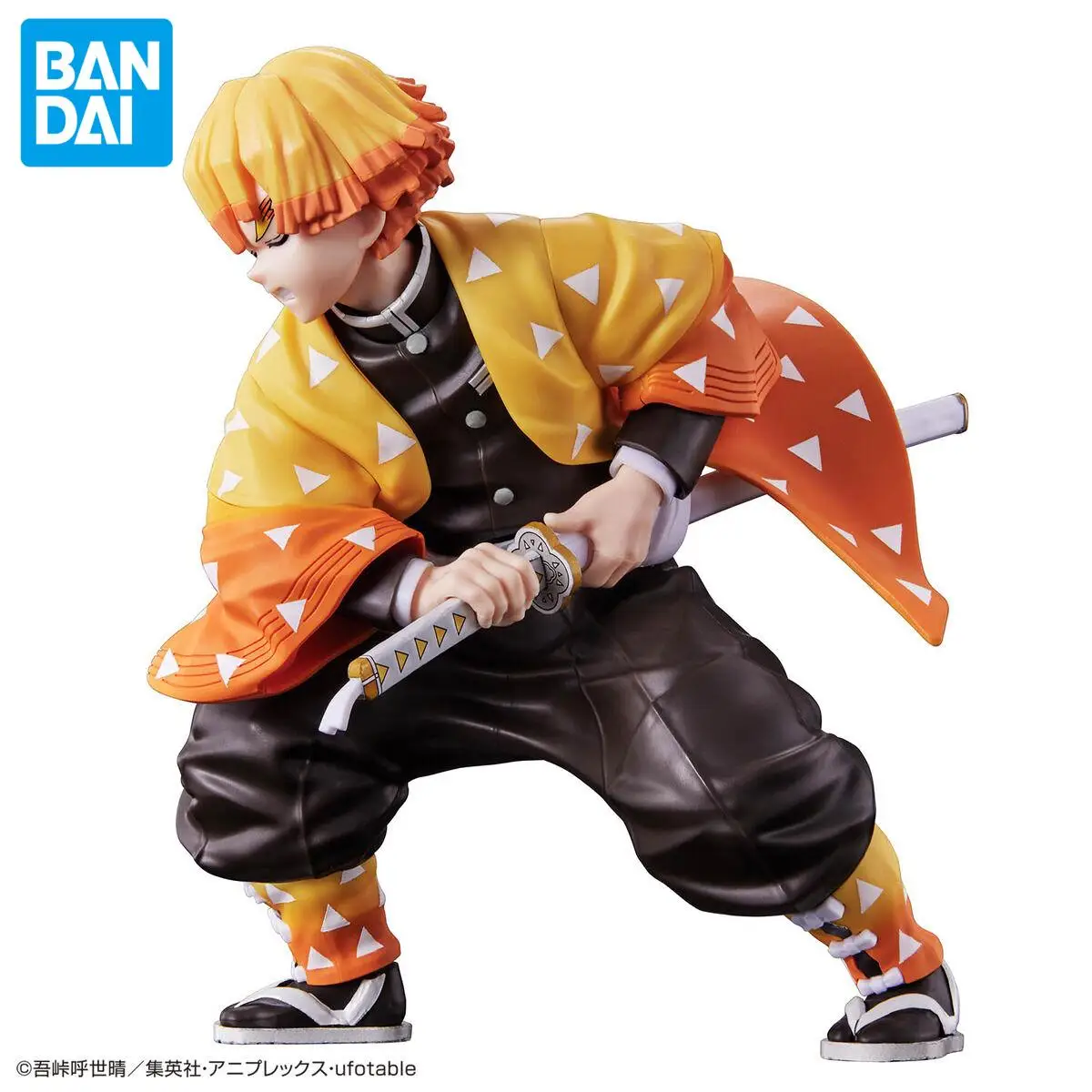 In Stock 100%original Bandai Figure Demon Slayer Agatsuma Zenitsu Anime Portrait Assemble Action Model Toys Holiday Gifts