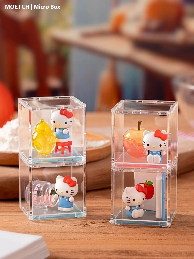 Sanrio Hello Kitty Big Apple Workshop Series Micro Box Hello Kitty Blind Box Home Desktop Fun Ornament Handmade Girl Gift