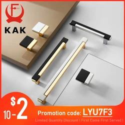 KAK Modern Gold Chrome Kitchen Handle Cabinet Knobs and Handles Fashion Drawer Knobs Pulls Furniture Handle Door Hardware