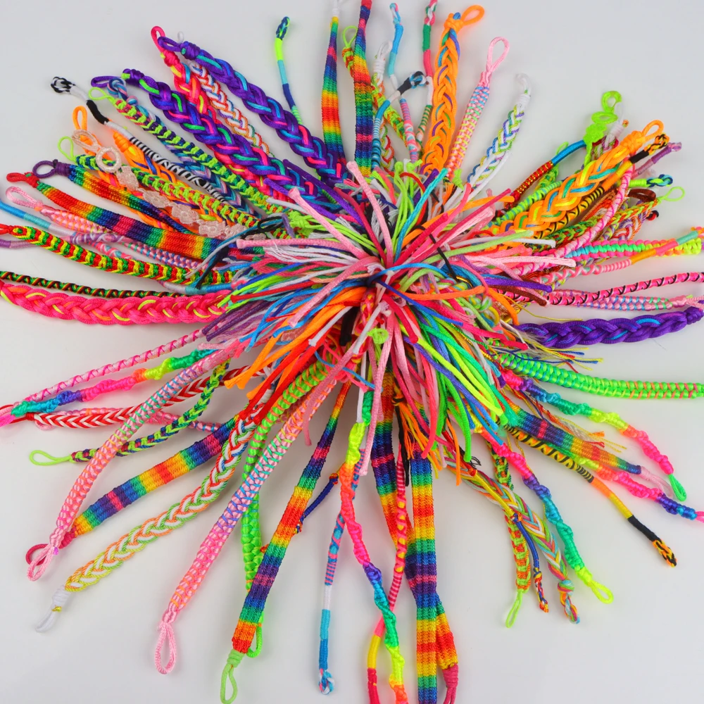Fashion 30pieces/Lots Braided Cotton Rope Cuff Friendship Bracelet Lovers Cuff Bracelets Handmade Jewelry for Man Women