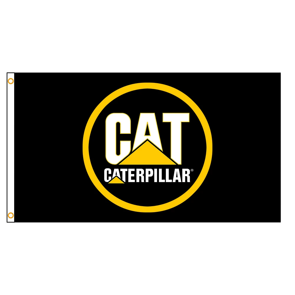 3x5 Ft Caterpillar Engineering Machine Flag Polyester Hanging Banner for Decor