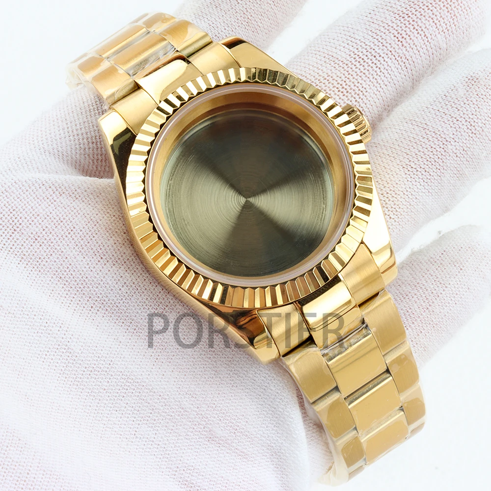 

36mm/39mm Watch Case 316L Stainless Steel Sapphire Glass Oyster Polished Watch Bracelet for Datejust NH35 NH36 Movement