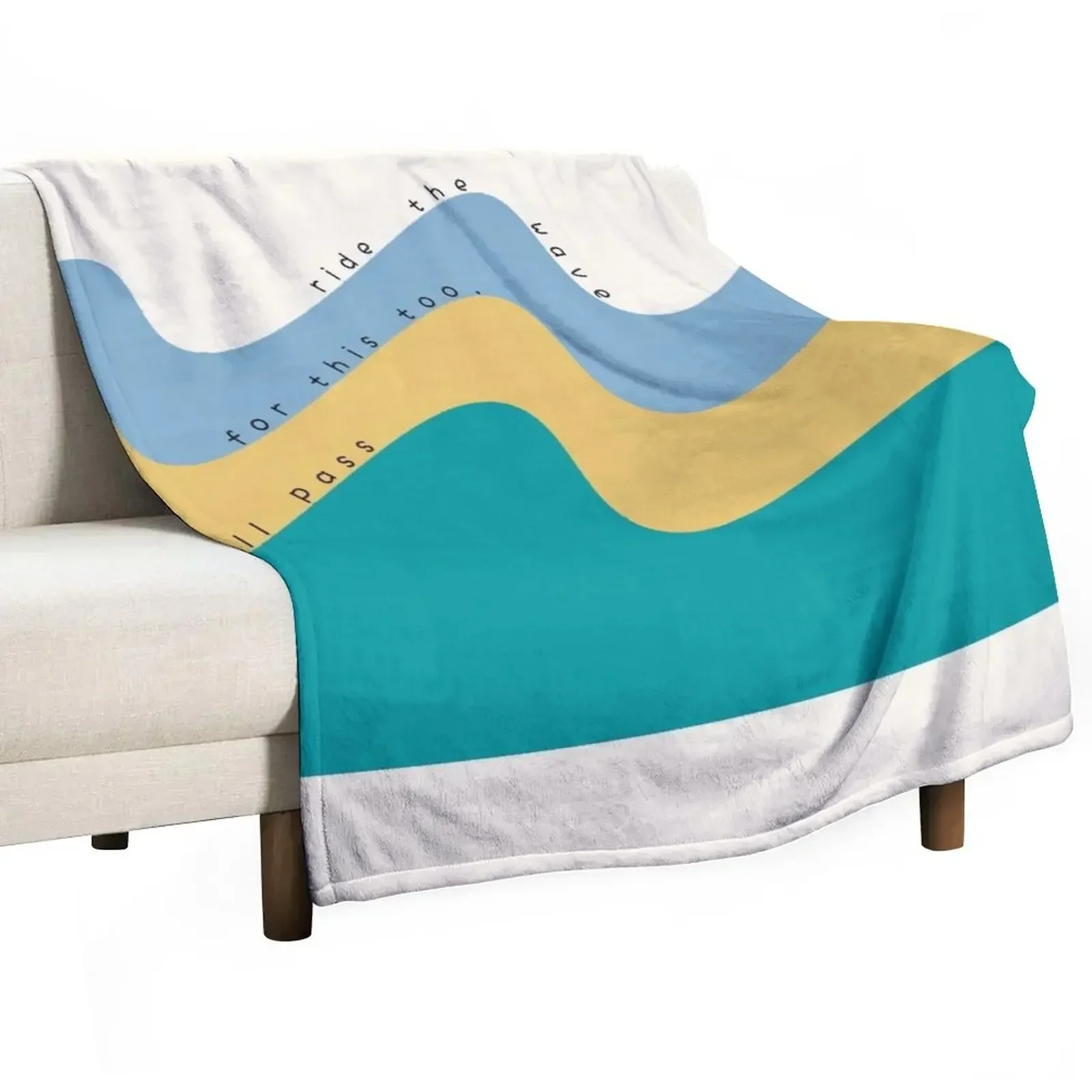 Urge Surfing Ride the Wave Coping Skill for Mental Health Counselor Throw Blanket Loose Furry Blankets