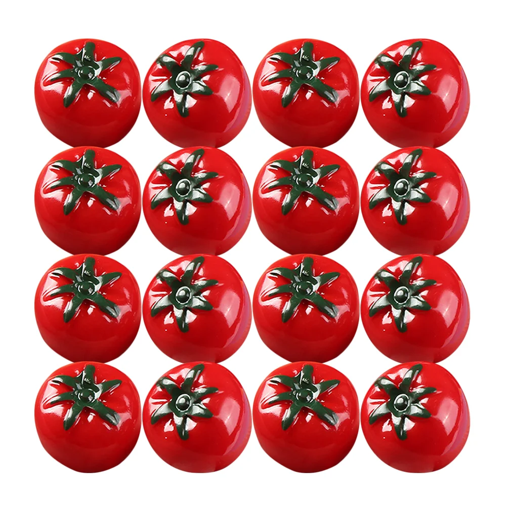 

20 Pcs Simulated Tomato Model Miniature Artificial Fruits Earrings Faux Resin House Models Fake