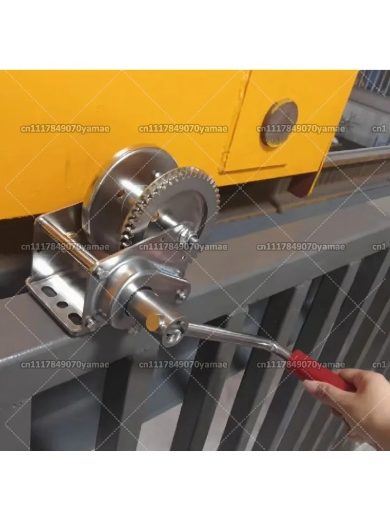 304 Stainless Steel Manual Winch 1200 Lbs 800LBS Hand Winch Winch Upper and Lower Two-way Self-locking Hanger