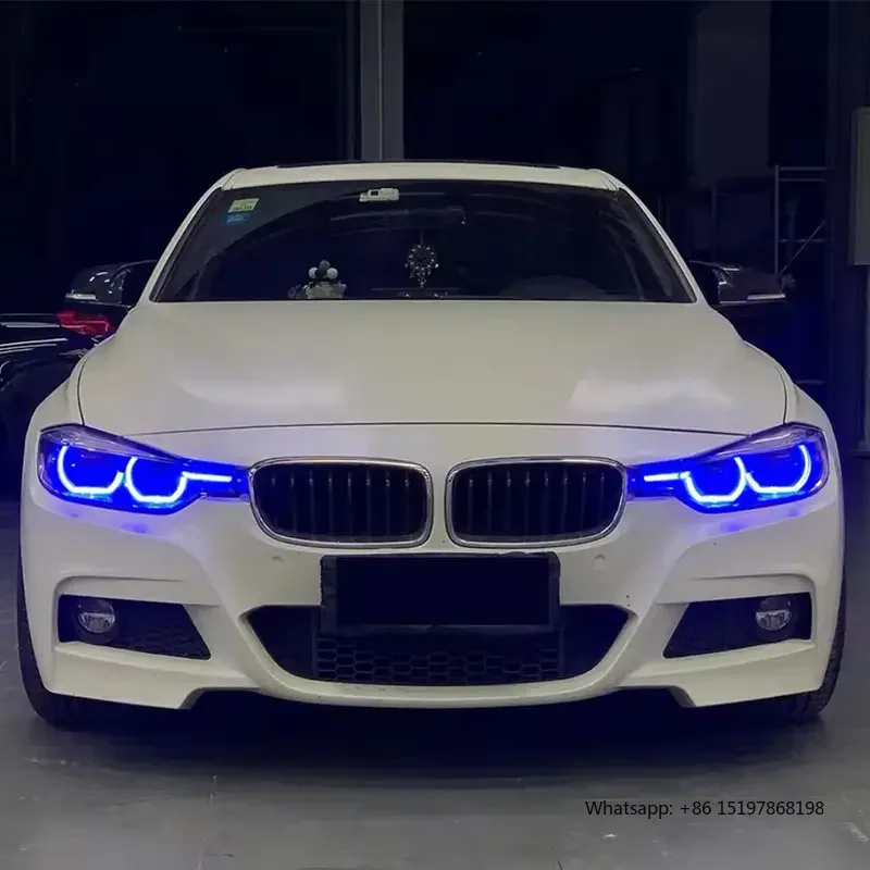 SJC für BMW 3er F30 F36 F80 Scheinwerfer RGB Modul Scheinwerfer DRL Modul Auto Zubehör Lila Weiß (NUR 6-2018 LCI LED)