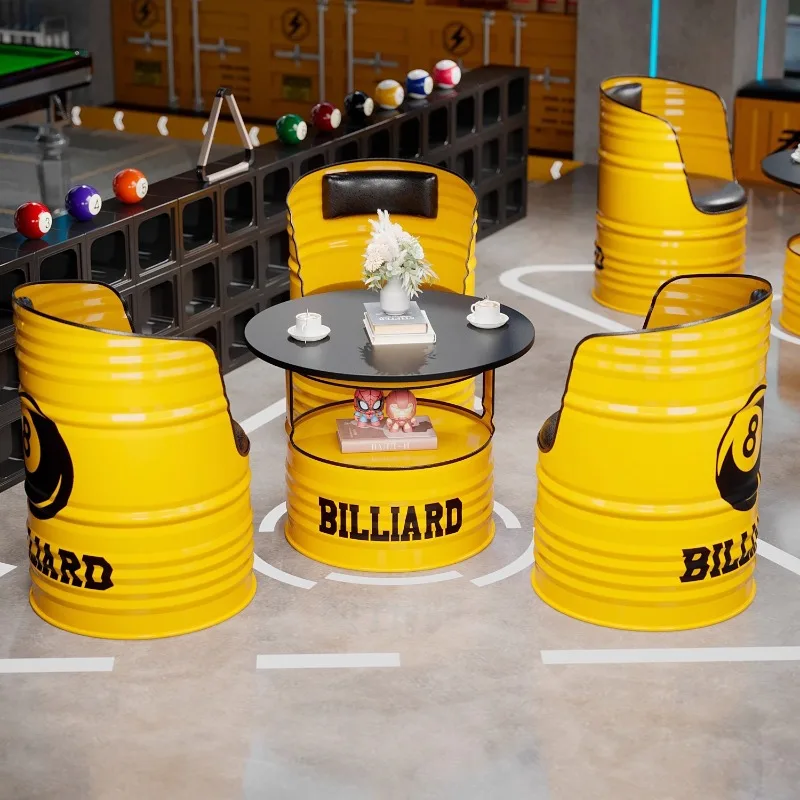 

Internet celebrity creative booth sofa personality milk tea shop cafe leisure four-leaf clover wrought iron industrial wind