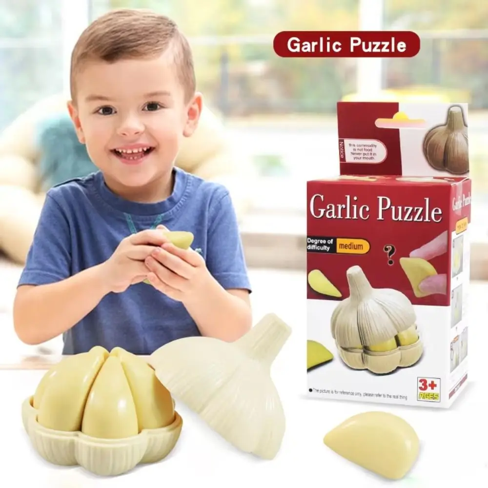 3D Jigsaw Puzzle Garlic Puzzle Simulation Creative Building Block Puzzle Food Puzzle Parent-child Interaction Sea Urchin Puzzle