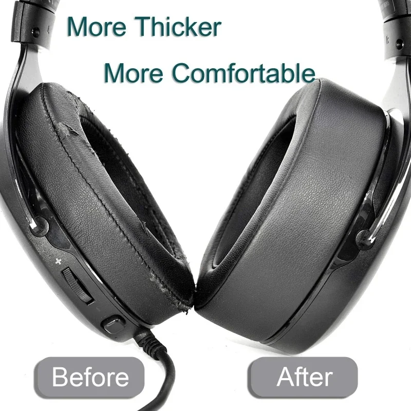 

Ear Pads Pillow Cushion Cover Ear Pads Cushions Cups Cover Repair Parts For Corsair HS50 HS60 HS70 Pro ，Headphones Headsets