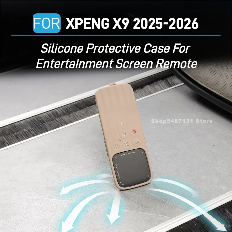 Für XPENG X9 Silikon-Schutzhülle für Unterhaltungsbildschirm-Fernbedienung Staubdicht Stoßfest Wasserdicht Auto-Innenzubehör