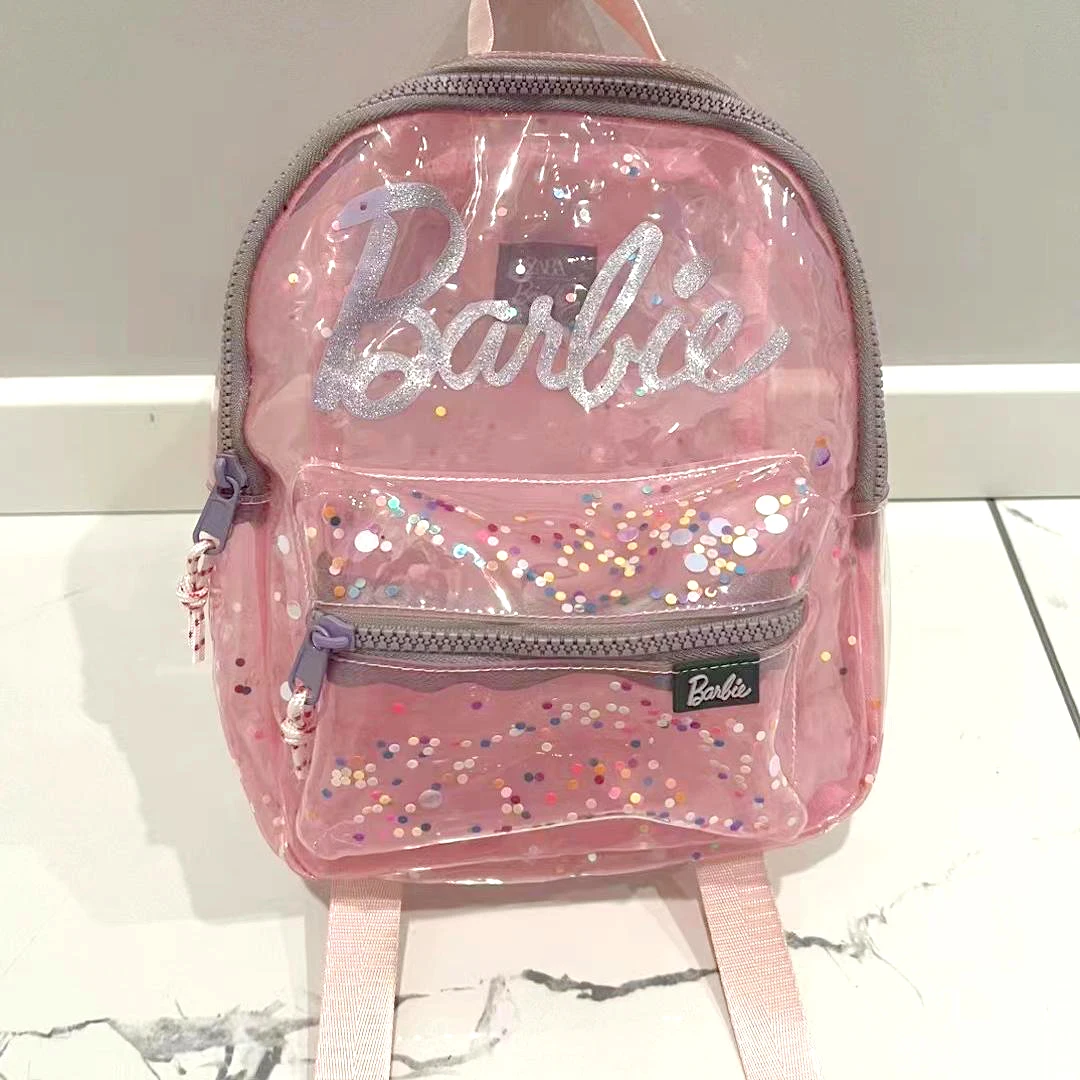 Barbie Backpack New Original Cartoon Bag For Sweet Girl Student Teenager Children Casual Capacity School Rucksacks Birthday Gift