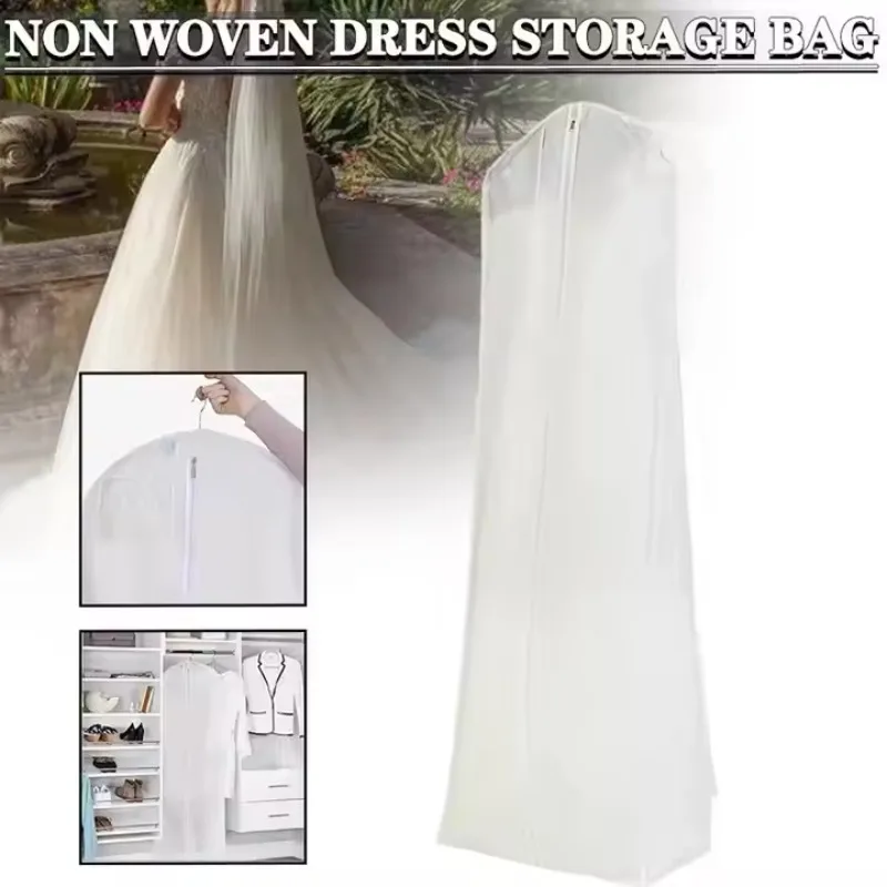 Large for Wedding Dress Dust Cover Zipper Gown Dustproof Cover Storage Bag Foldable Garment Clothes Case Protector