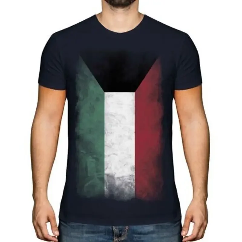 Kuwait Verblaßte Flagge Herren T-Shirt Al-Kuwayt Fußball Kuwaitisches Gift