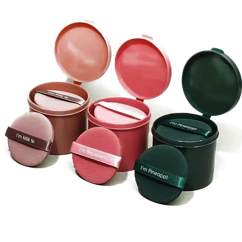 7Pcs Travel Friendly Powder Puffs Water Drop Round Shape Soft Wet Dry Use for Quick Makeup Touch Up On The Go