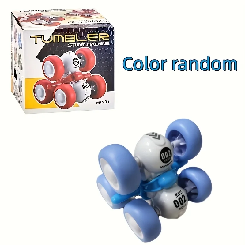 Carro de brinquedo dublê movido por inércia com 360 °   Flip Action, veículo de copo inovador para crianças, carro de truque durável de 6 rodas para meninos e meninas