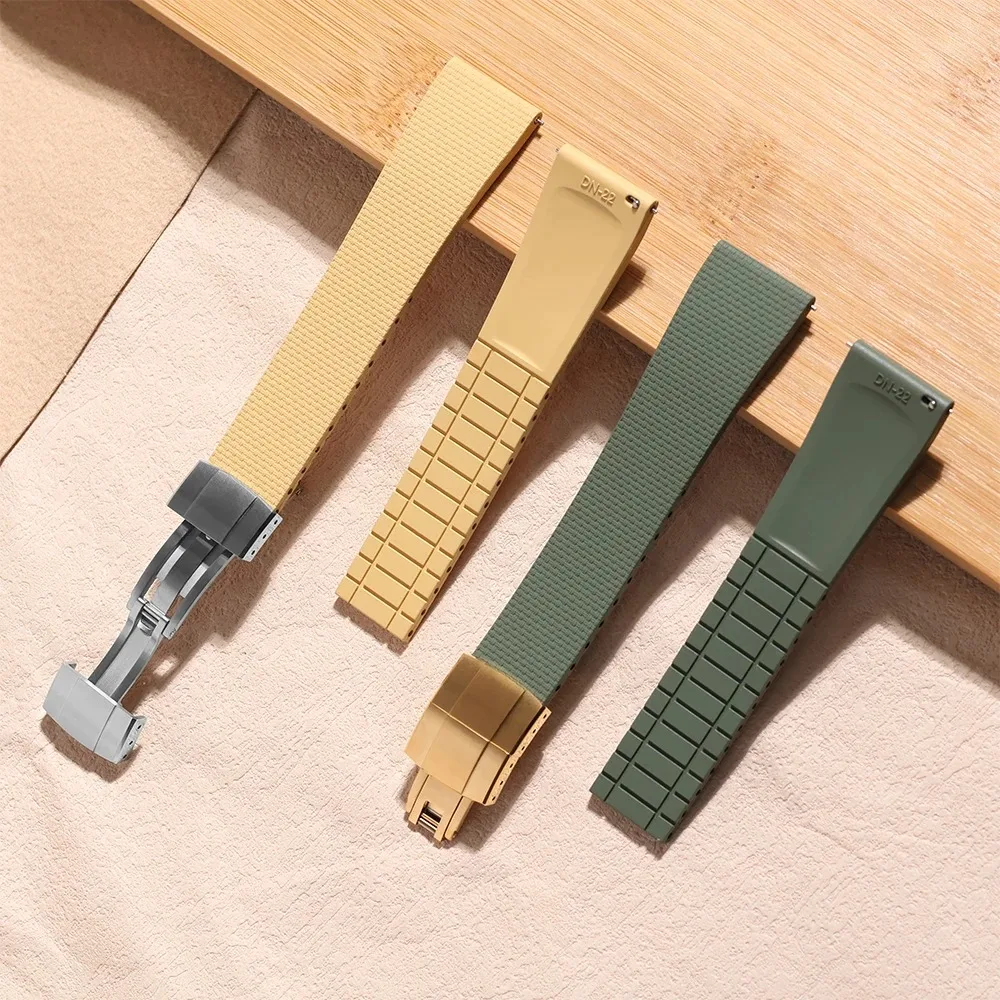 Cinturini per orologi da uomo 20mm 22mm Cinturini per orologi universali CTS FKM per Rolex Catier Tank Omega Seiko Oris