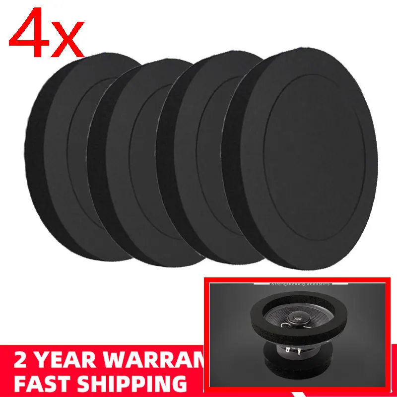 6.5 Inch Car Speaker Ring Bass Door Trim Sound Insulation Cotton Self Adhesive Insulation Ring Self Car Interior Accessorry