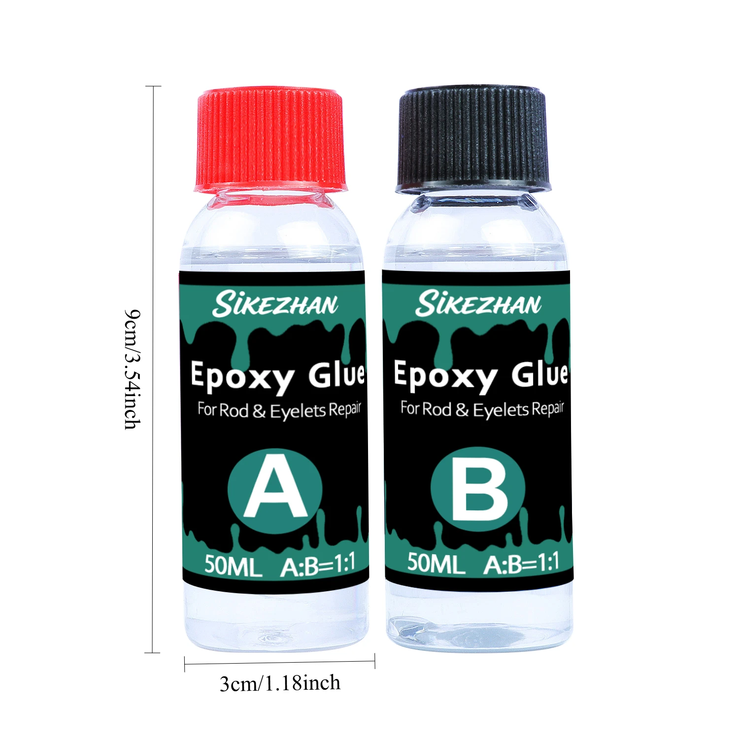 AB Epoxy 1:1 for Fishing Rod Repair, Clear Two‑Part Adhesive, Guides/Eyelets/Tip‑Top Fix, Fast Cure, Sandable, Water‑Resistan view 6