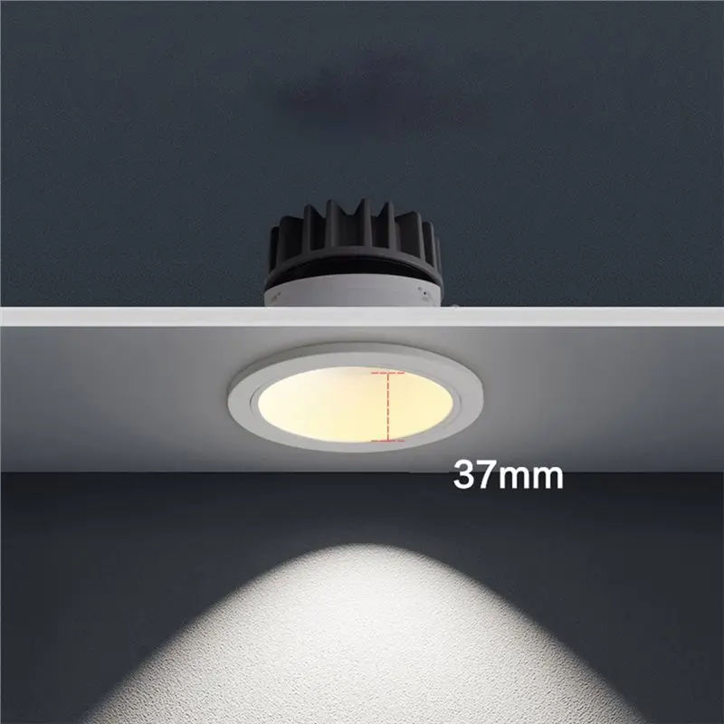A26F-Dimmable Recessed Anti-Glare LED Downlight Ceiling Light Spot Light Indoor Lighting Background Light 12W