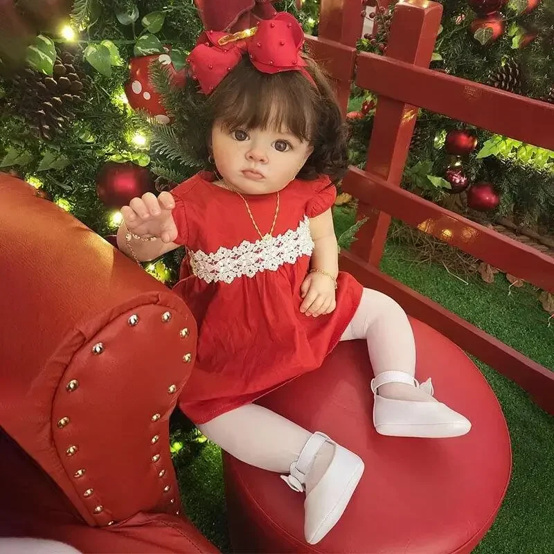 24inch Tutti High Quality Already Finished Painted Handmade Doll Reborn Toddler Girl Doll Very Detailed 3D Skin