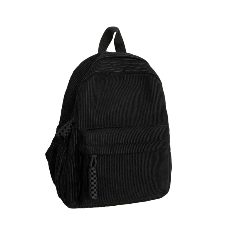 Mochila capacidad para niña y estudiante, morral pana Color sólido, hombro Simple con doble correa, 2023