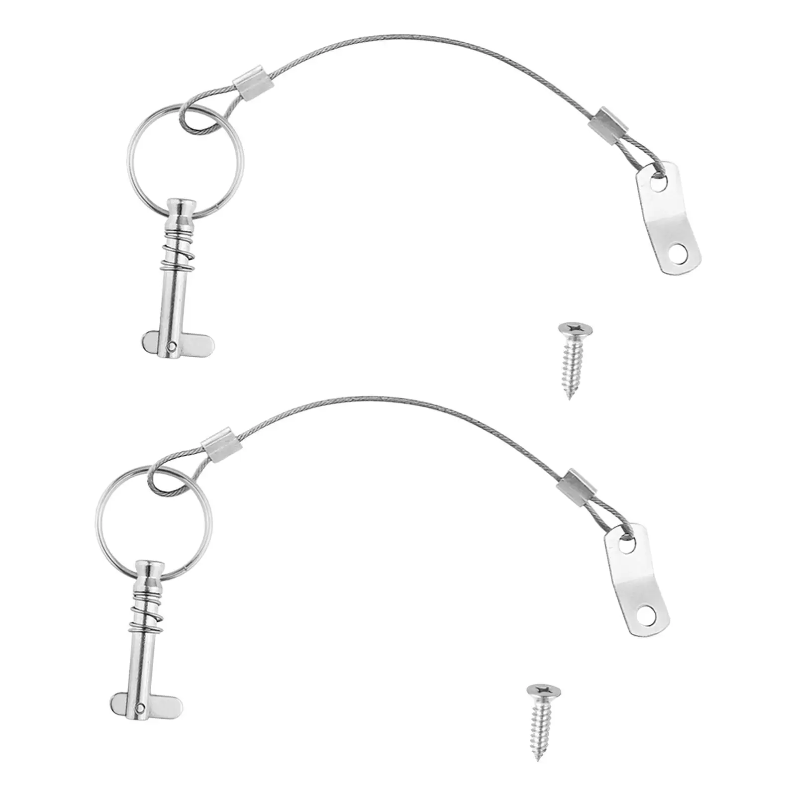 2 Pieces Quick Release Pins Bimini Tops Fittings Pull Rings Locating Pins Quick Installation Boat Pins Lock Pins Marine Hardware