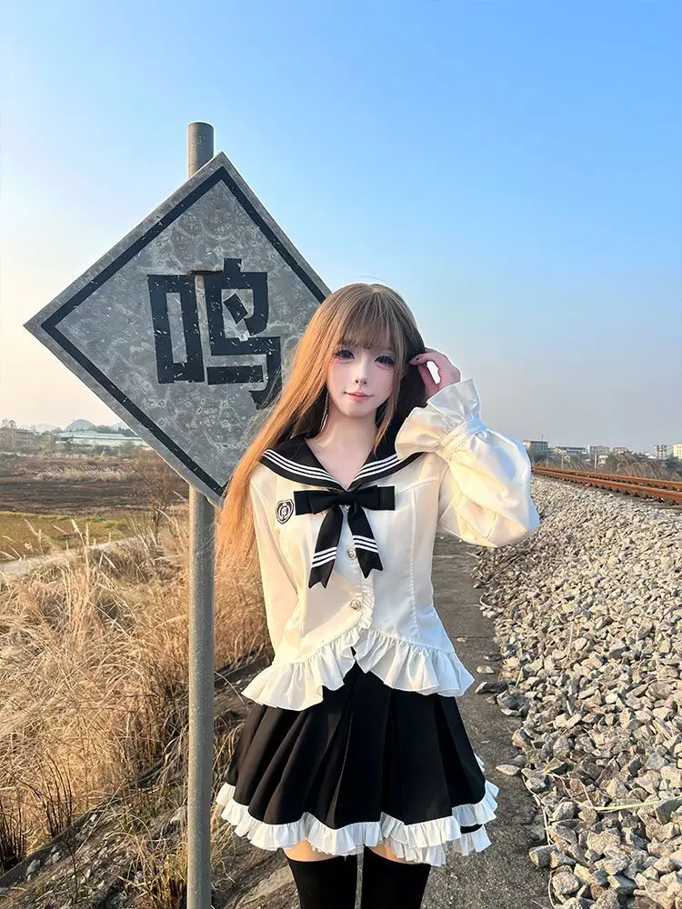 Japan Original Jk Uniform Genuine Sailor Suit Cake Skirt Japanese Versatile College Style Suit For Women