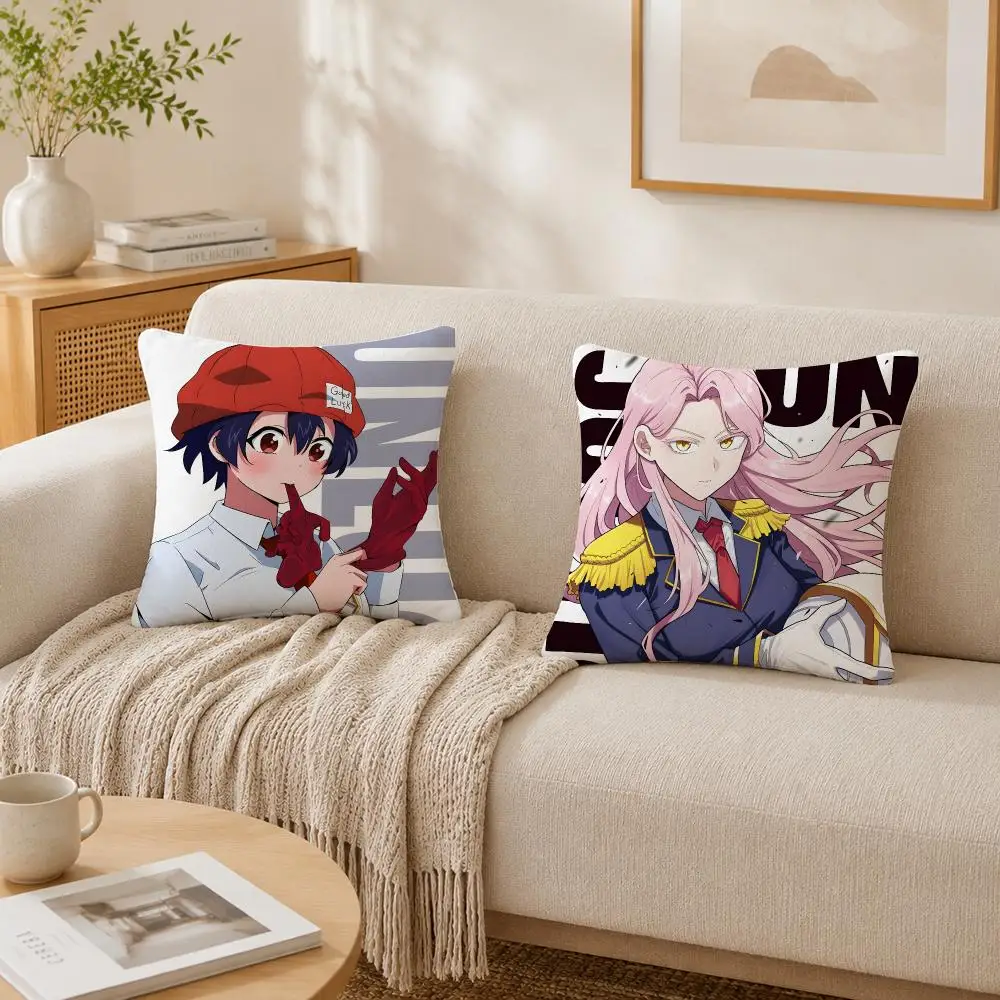 Japanese Anime U-Undead Unluck Cushion Cover Plush Decorative Pillow Case With Hidden Zipper Cutecore Room Decor For Home