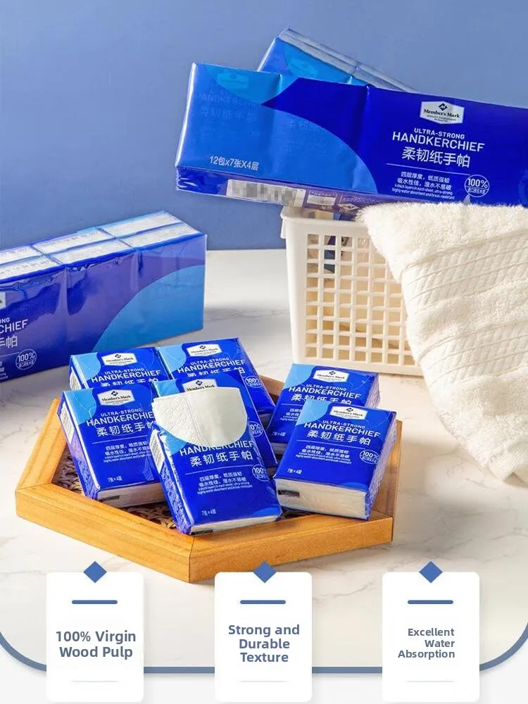 sam's-flexible-handkerchief-paper-48-pas-7-eets-4-layers-portable-wet-water-resistant-facial-towel-paper-napkin-paper
