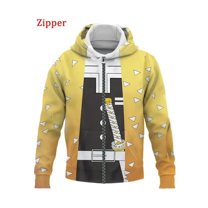 ใหม่ Demon Slayer cos เสื้อผ้าอะนิเมะคอสเพลย์ kamado tanjiro kamado nezuko พิมพ์ซิป hoodie plus ขนาด hoodie