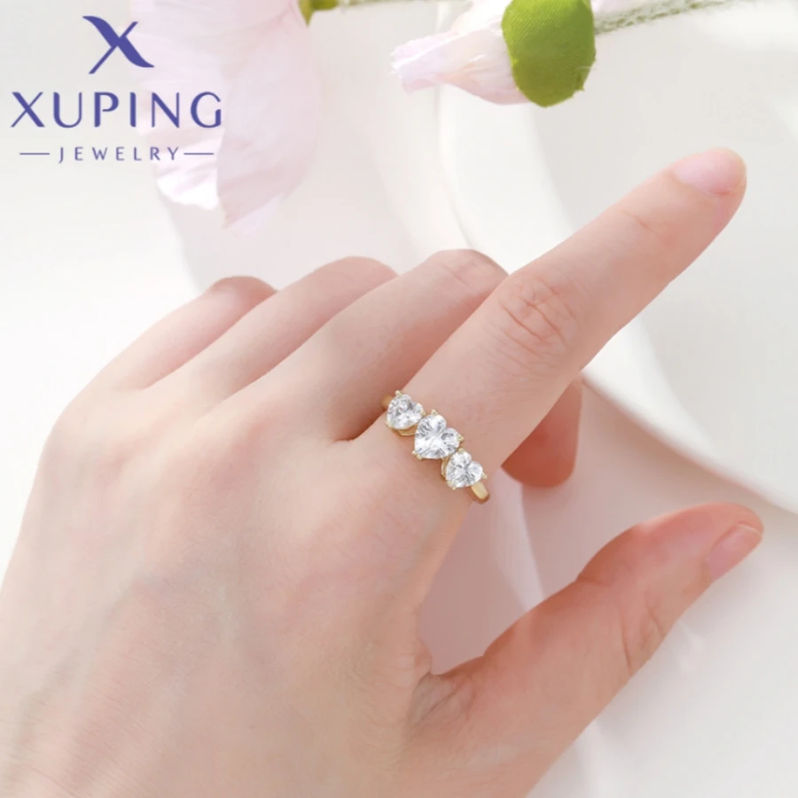 Xuping Jewelry New Hot Fashion Commemoration Day Light Gold Color Rings for Women Schoolgirl Engagement Wedding Gift X000919966