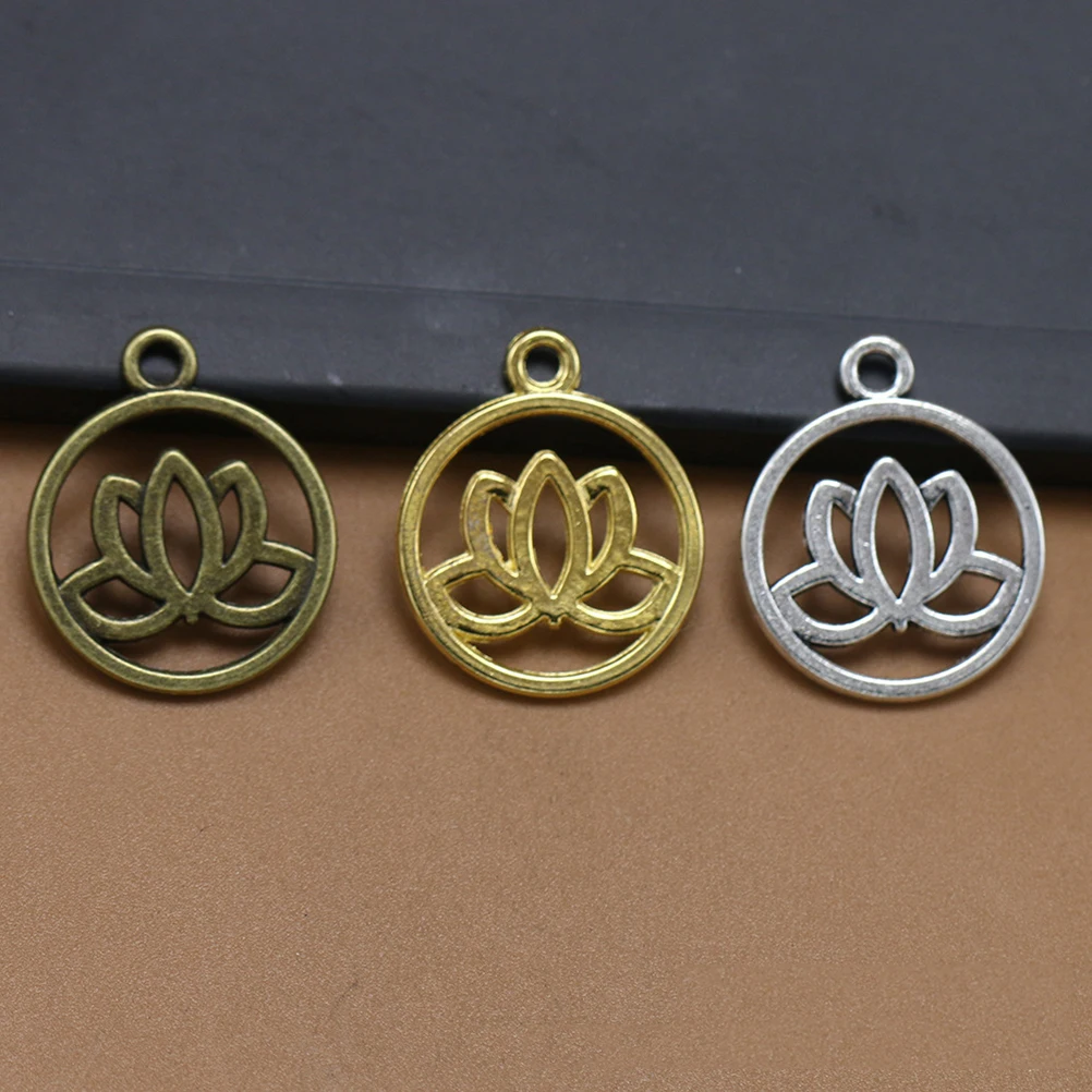 

100 Pcs Alloy Jewelry Pendant Charm Simple Stylish Design Golden DIY Charms Making Accessories Craft Project Decor