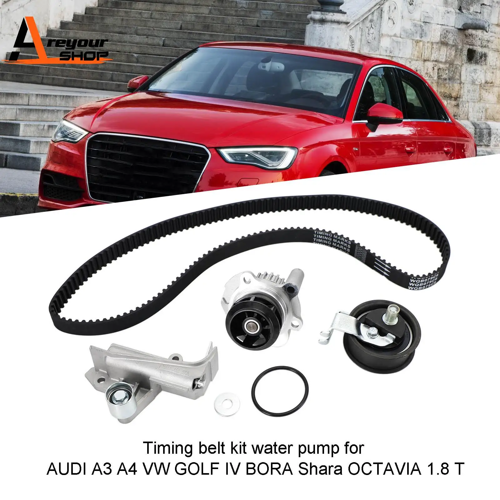 

Timing belt kit water pump for AUDI A3 A4 for VW GOLF IV BORA Shara 1.8 T