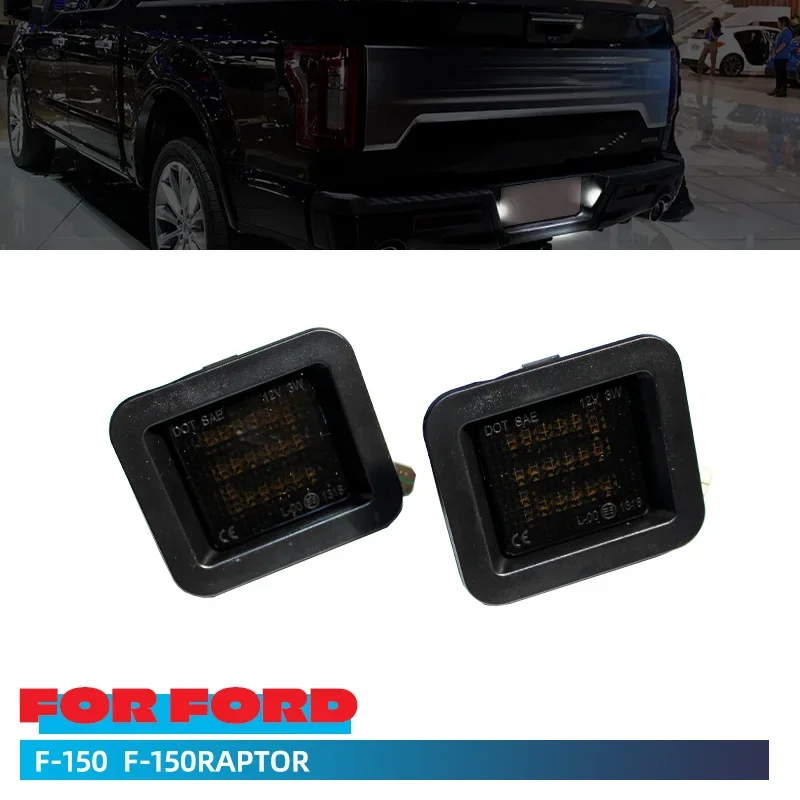 2-pack car LED license plate lights compatible with For Ford F150 2015-2018 2017 2018 F150 Raptor with Canbus tail lights